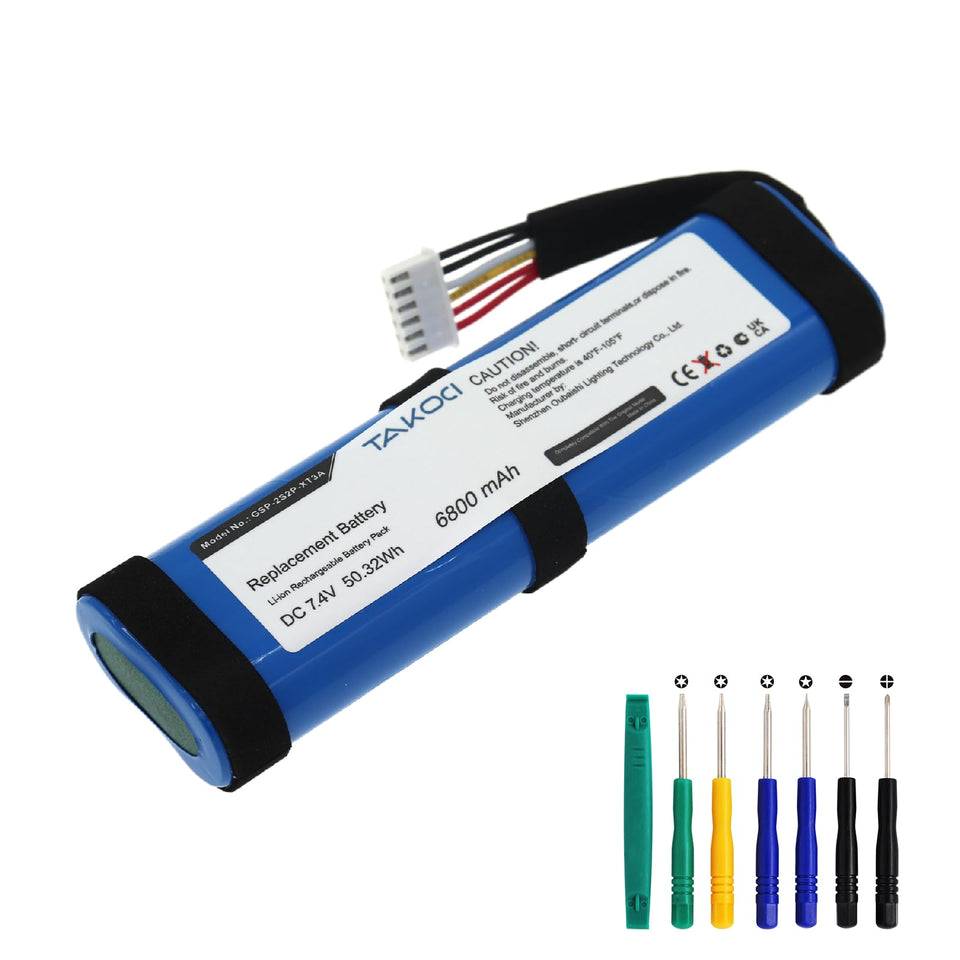 Youejoeq front view of replacement battery showing form factor and fit