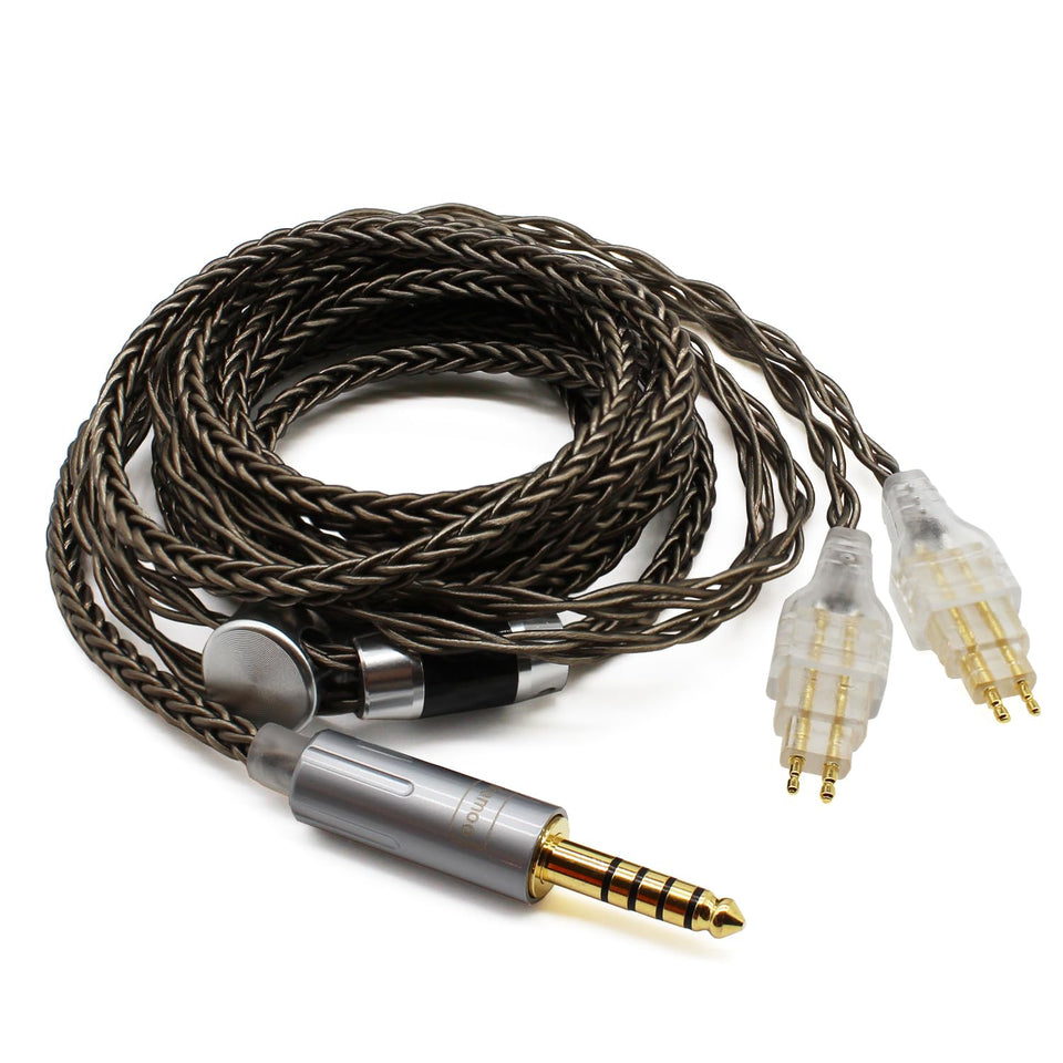 Youkamoo 4.4mm balanced cable connector for secure fit and clear signal with Sennheiser headphones.