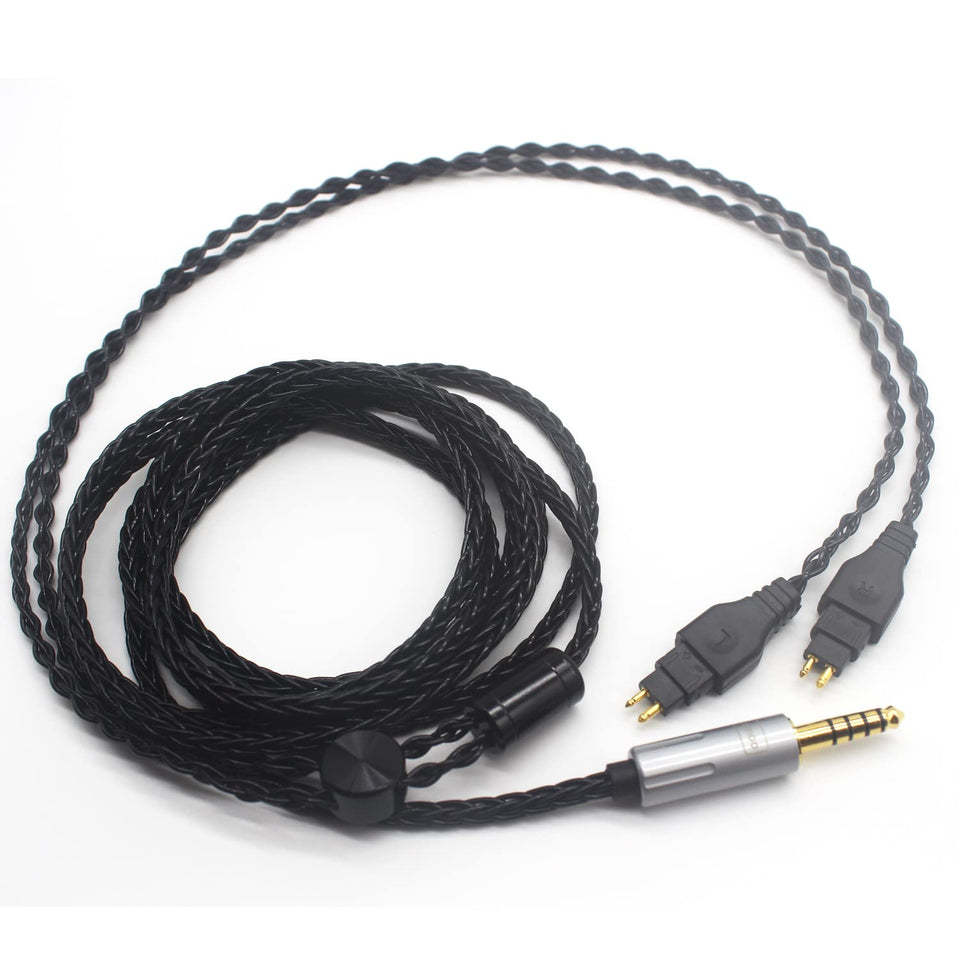 Youkamoo 4.4mm balanced cable close-up with 8-core silver-plated copper for clearer highs