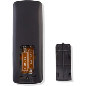 Young Vizio remote ergonomic grip for comfortable handling.