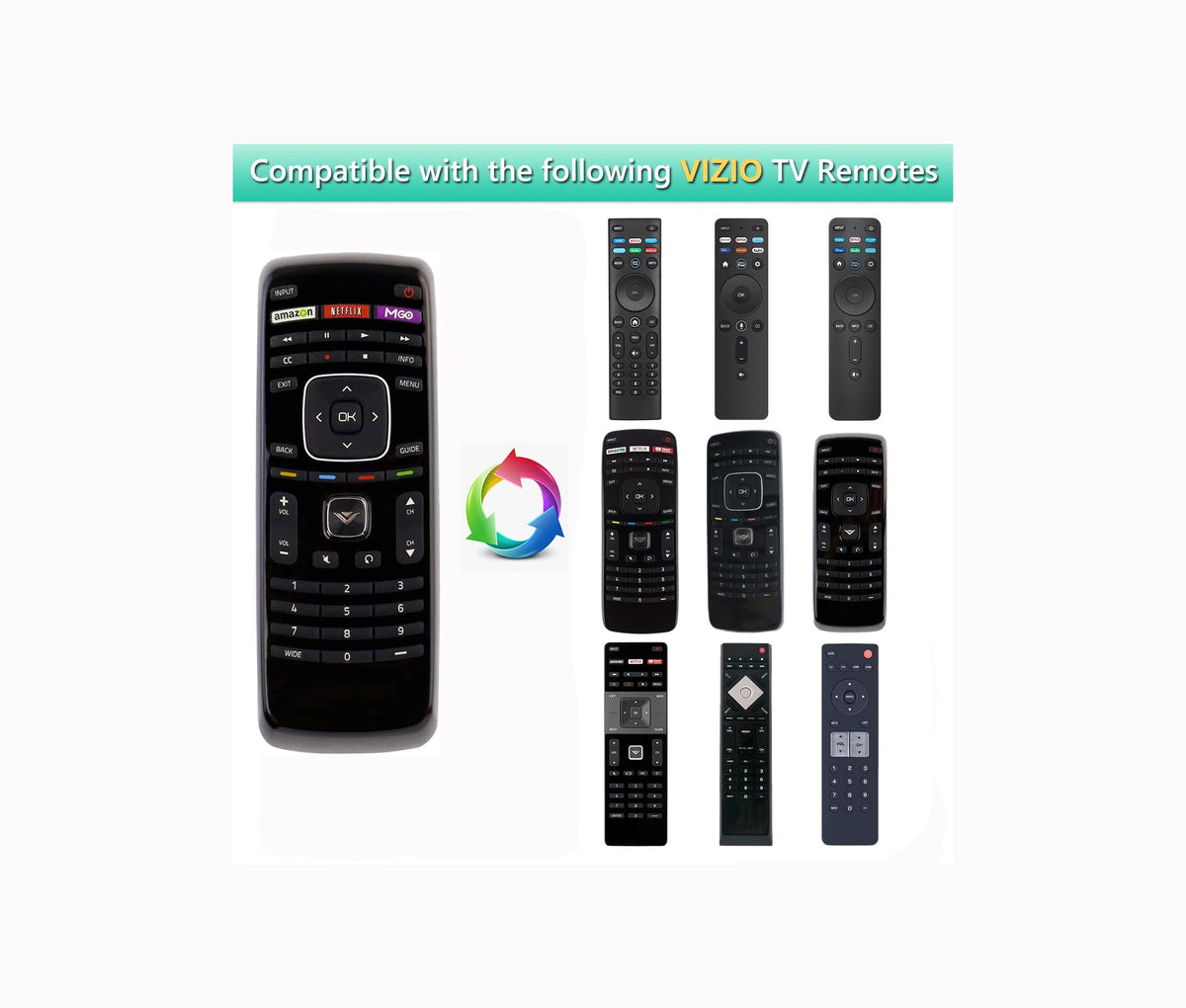Young Vizio remote durable design built for daily use.