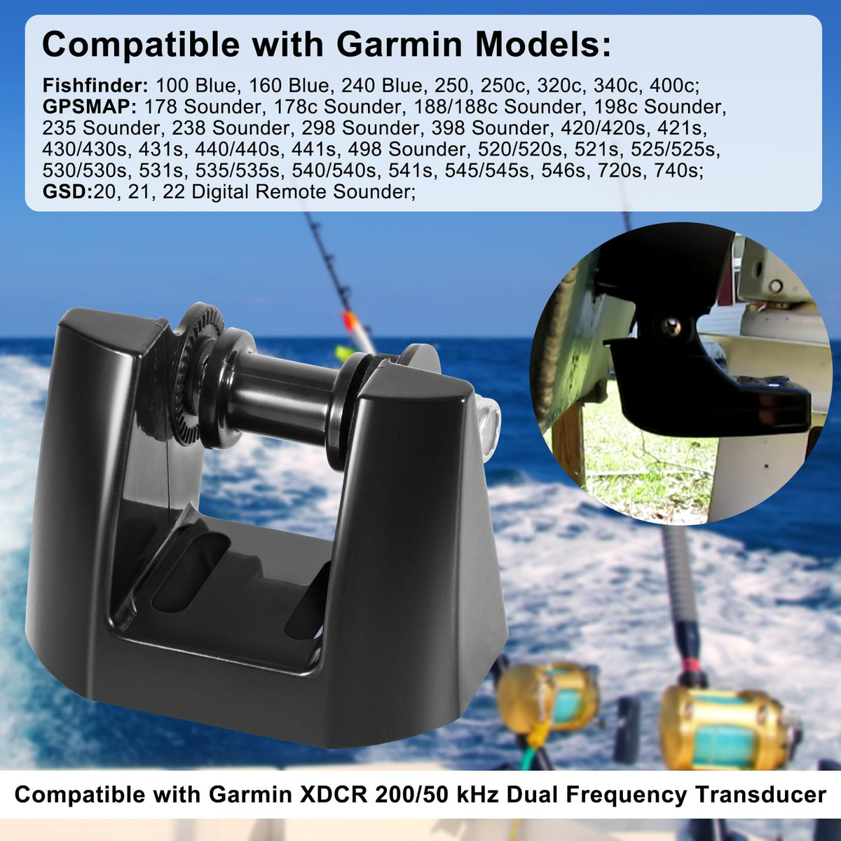 Yourour adjustable transom bracket keeps the transducer parallel to water