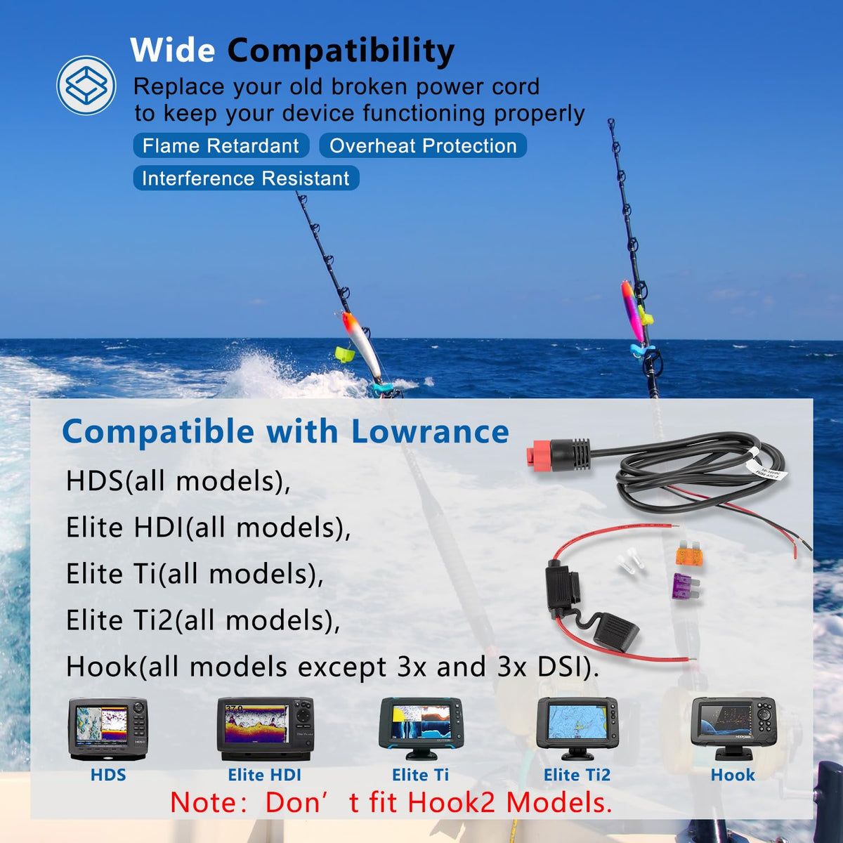 yourour rubber-housing connector reinforces durability and corrosion resistance for marine environments.