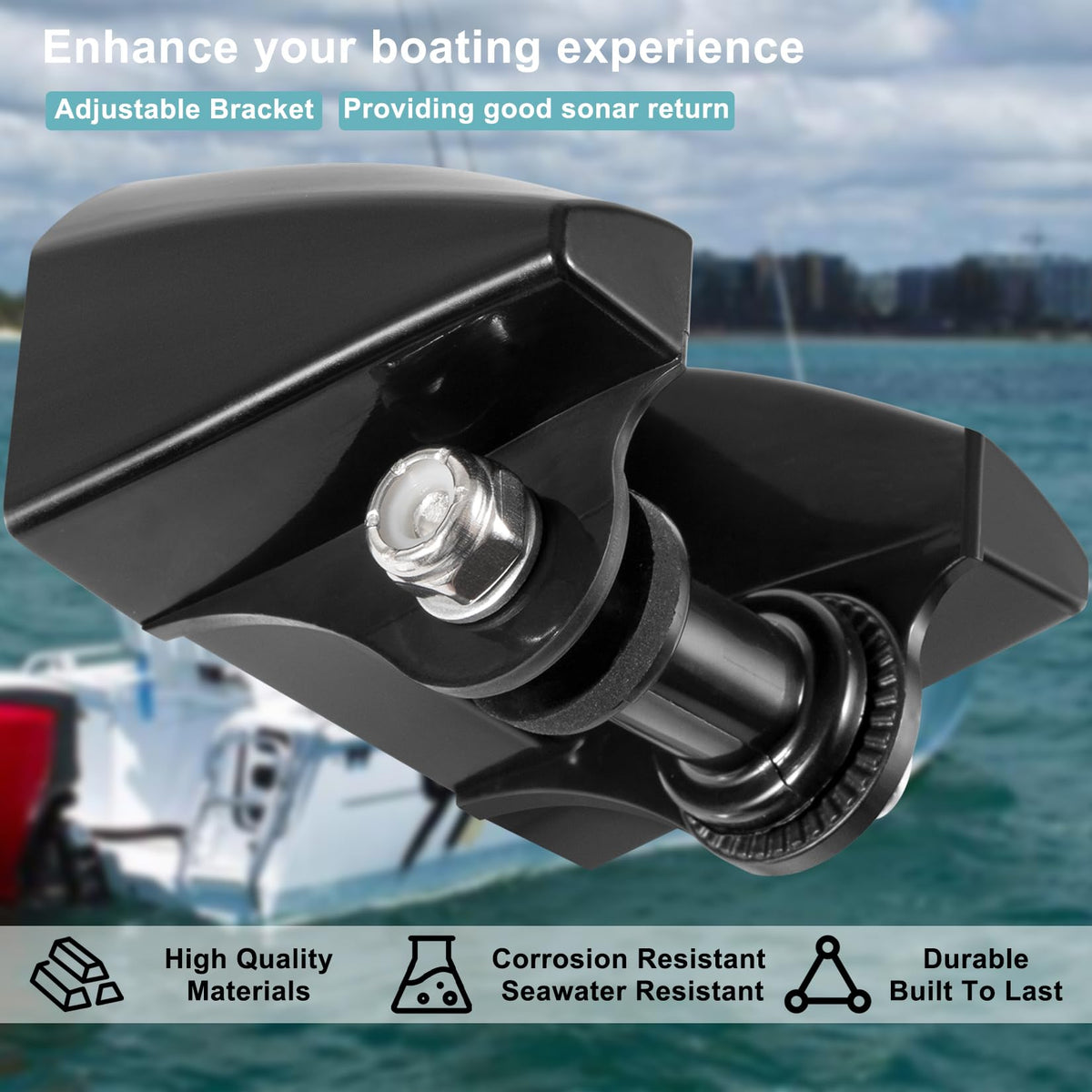 Yourour stainless steel transducer bracket resists corrosion for saltwater use
