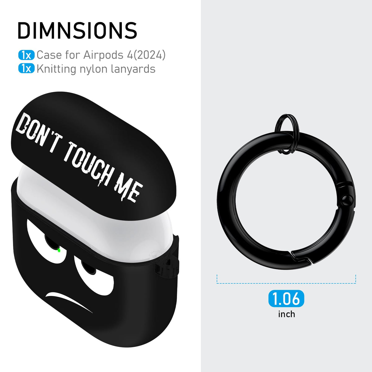 Youtec AirPods 4 case includes keychain for quick on-the-go access.