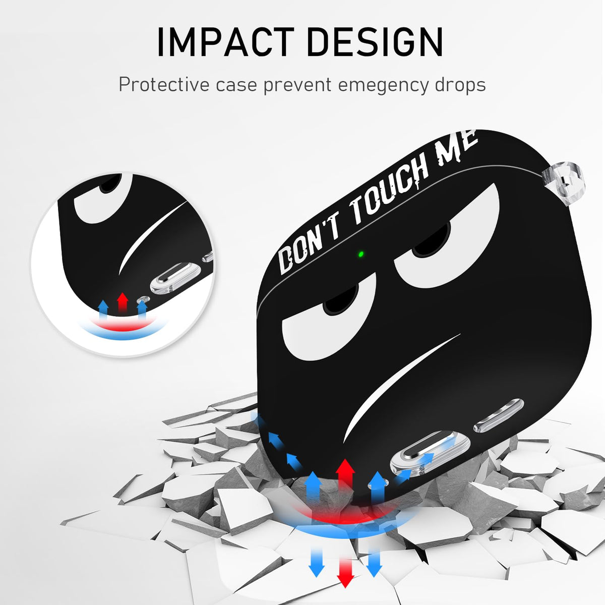 Youtec AirPods 4 case with carabiner clip enables easy attachment to bags.