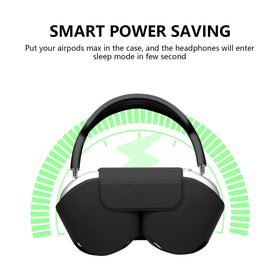 YouTec AirPods Max case in use highlighting sleep mode activation