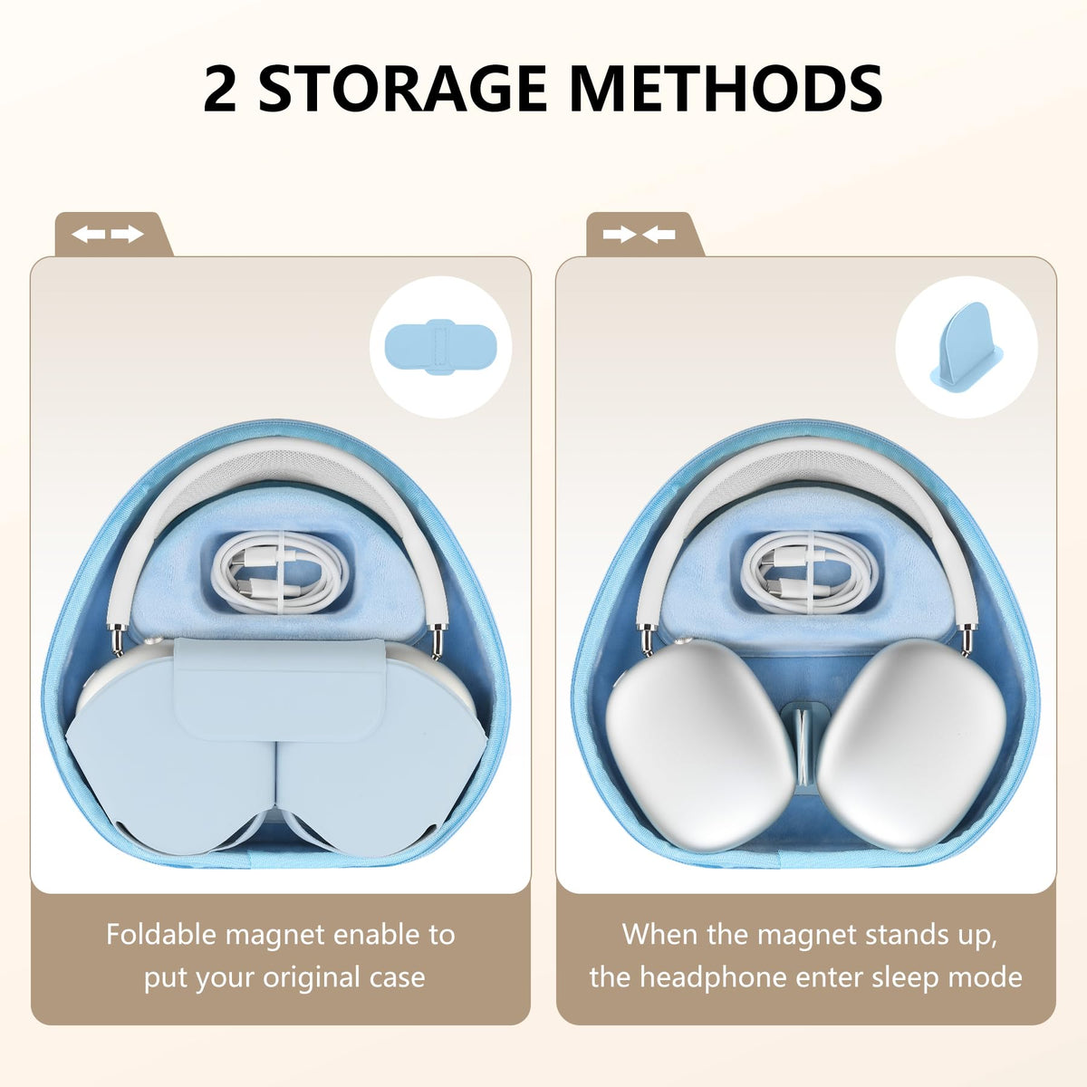 Youtec AirPods Max Case with handle for easy transport