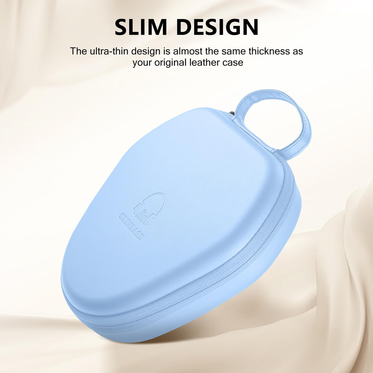Youtec AirPods Max Case Light Blue plush interior lining protects the headphones