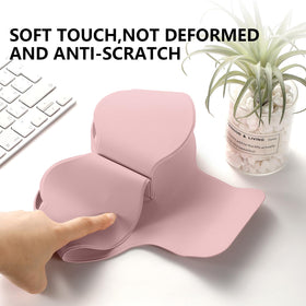 Youtec AirPods Max case pink PU leather texture highlights durability.