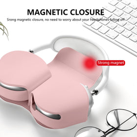 Youtec AirPods Max case in pink, side view showing slim profile.