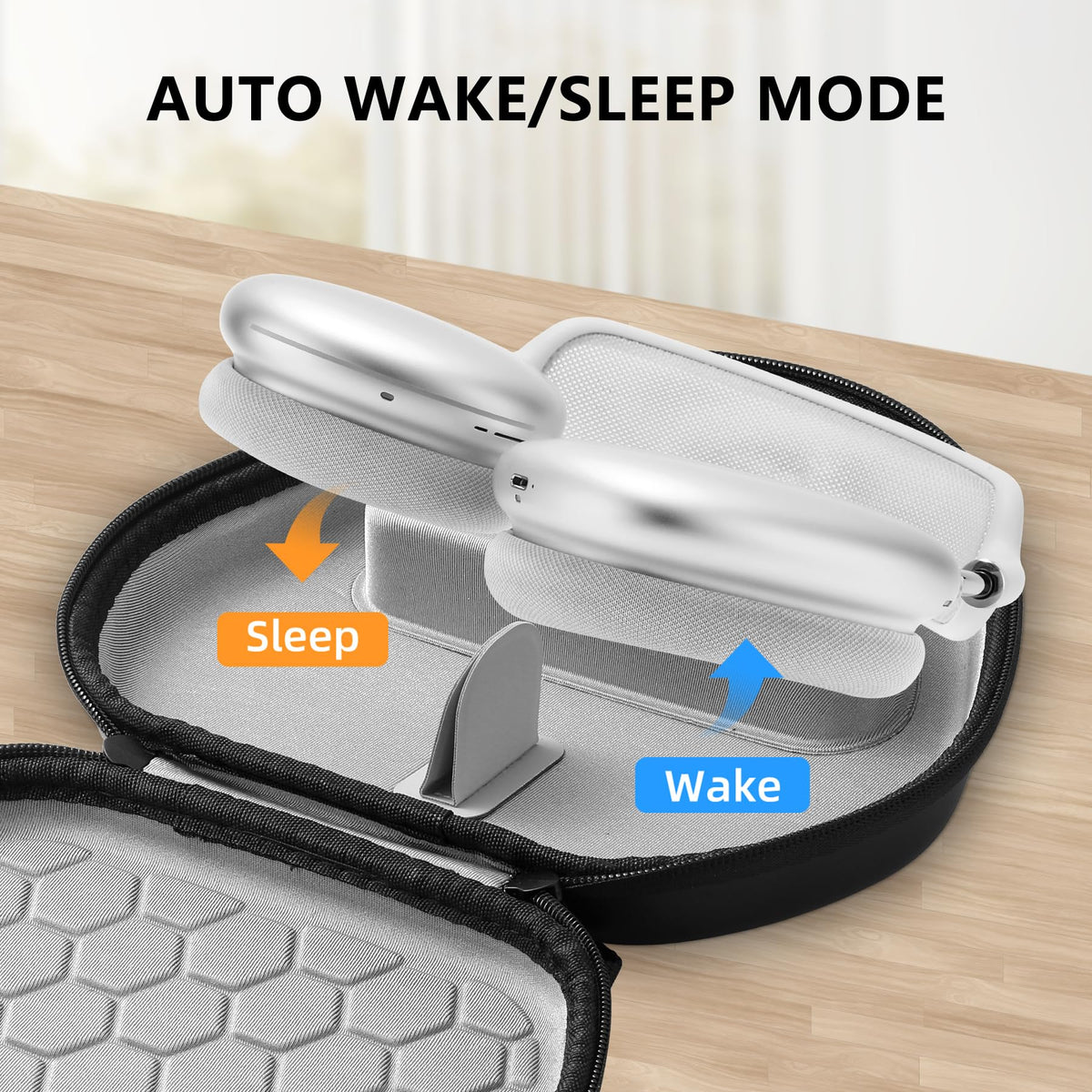 Youtec AirPods Max travel case with double zipper for quick access