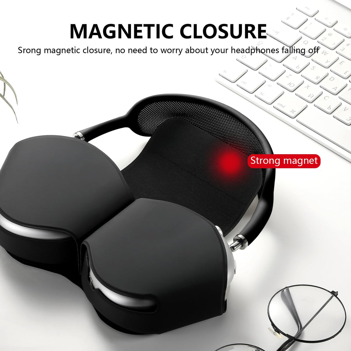 YouTec Apple AirPods Max case back view shows scratch resistance