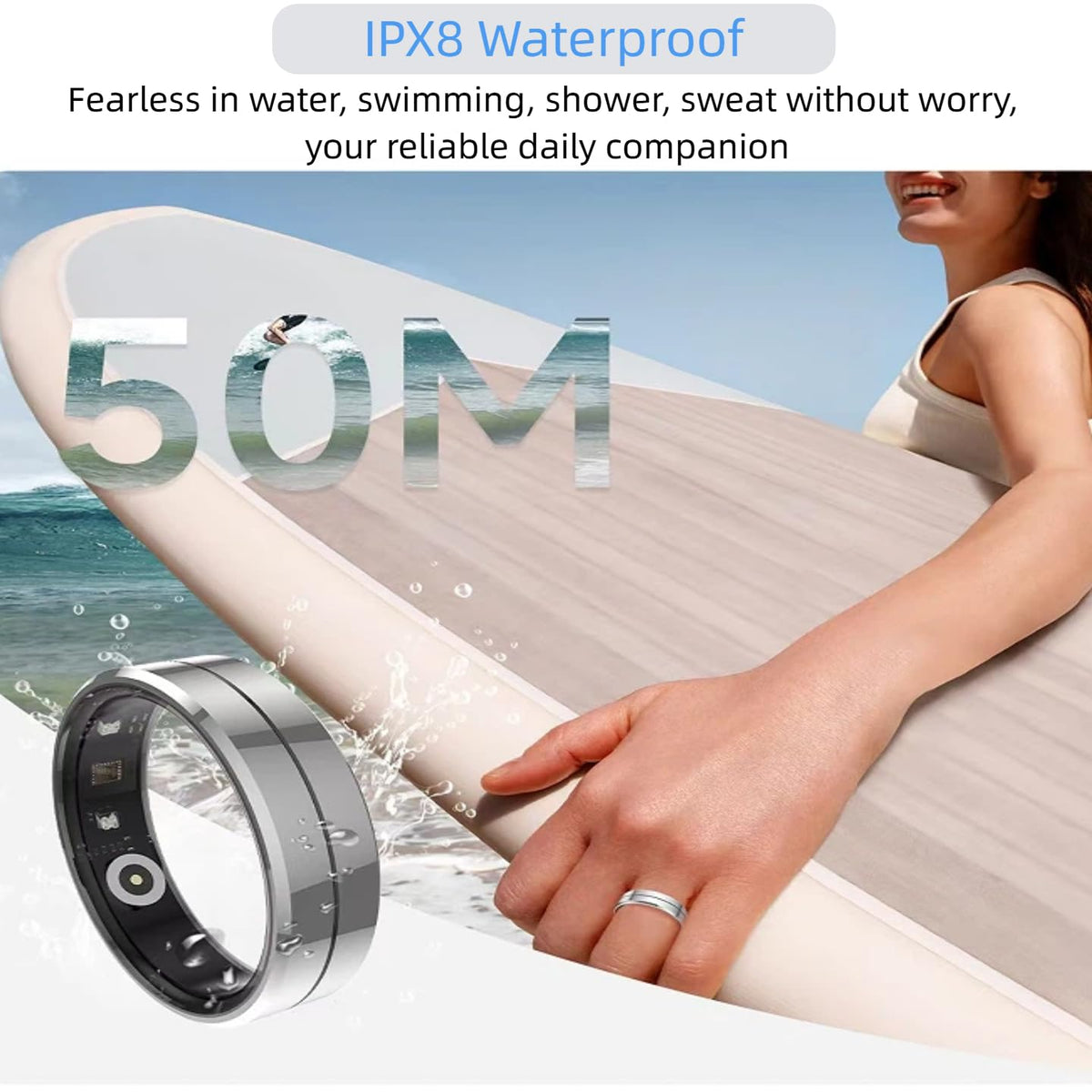 YouthWhisper ring by bedside illustrating overnight sleep tracking and insight benefit