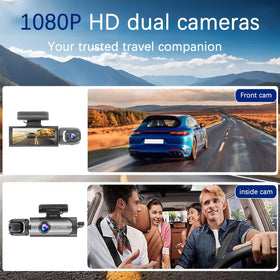 YOVDA interior dash cam rotatable 180 degrees for cabin coverage