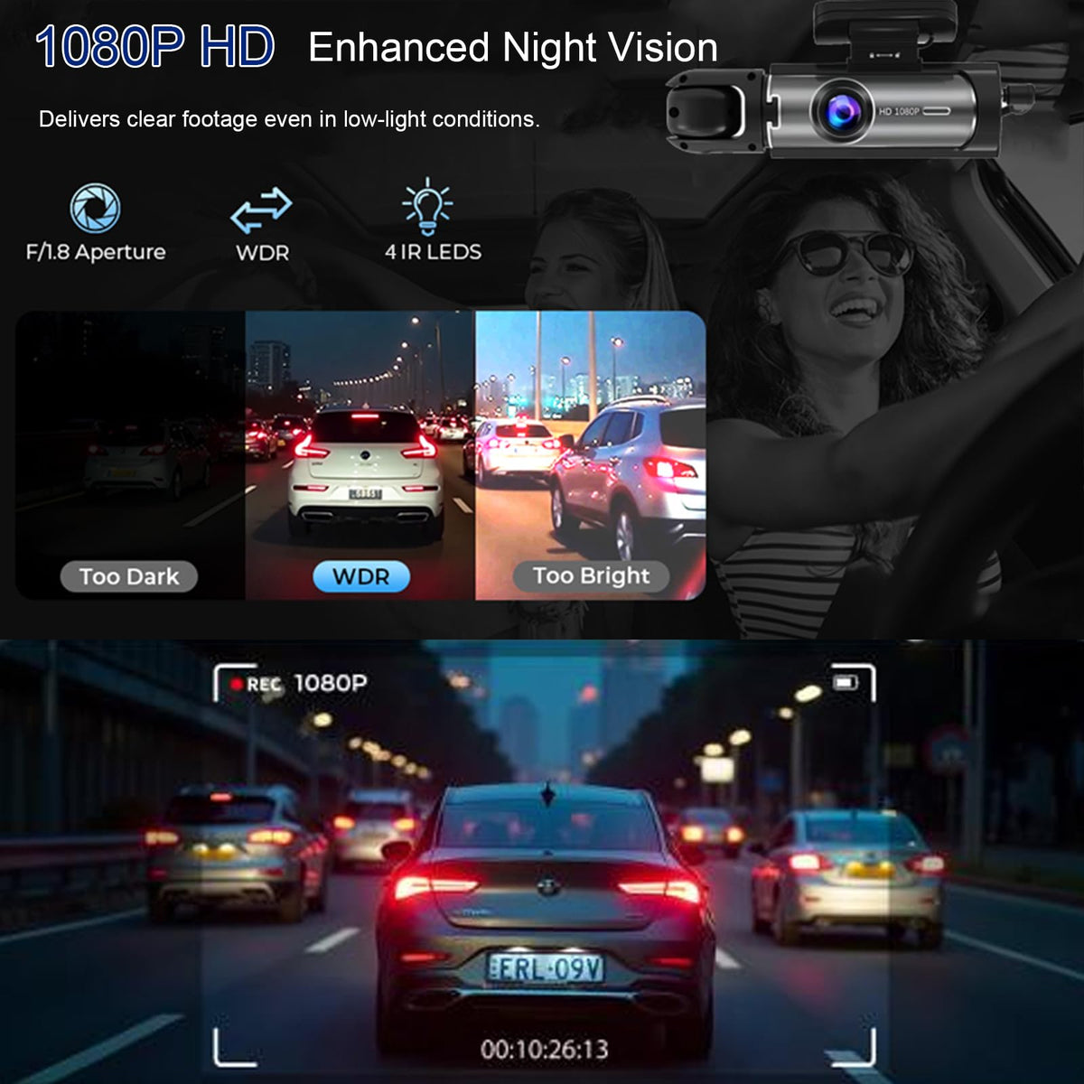 YOVDA loop recording ensures continuous video capture
