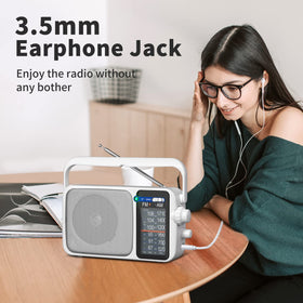 YOWGULF headphone jack and battery compartment showing wired listening and backup power