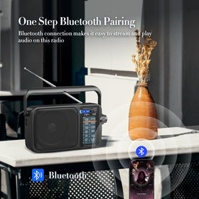 YOWGULF radio on bedside table for simple nighttime listening and convenience