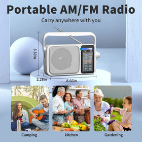 YOWGULF radio on kitchen counter for background music and practical daily use