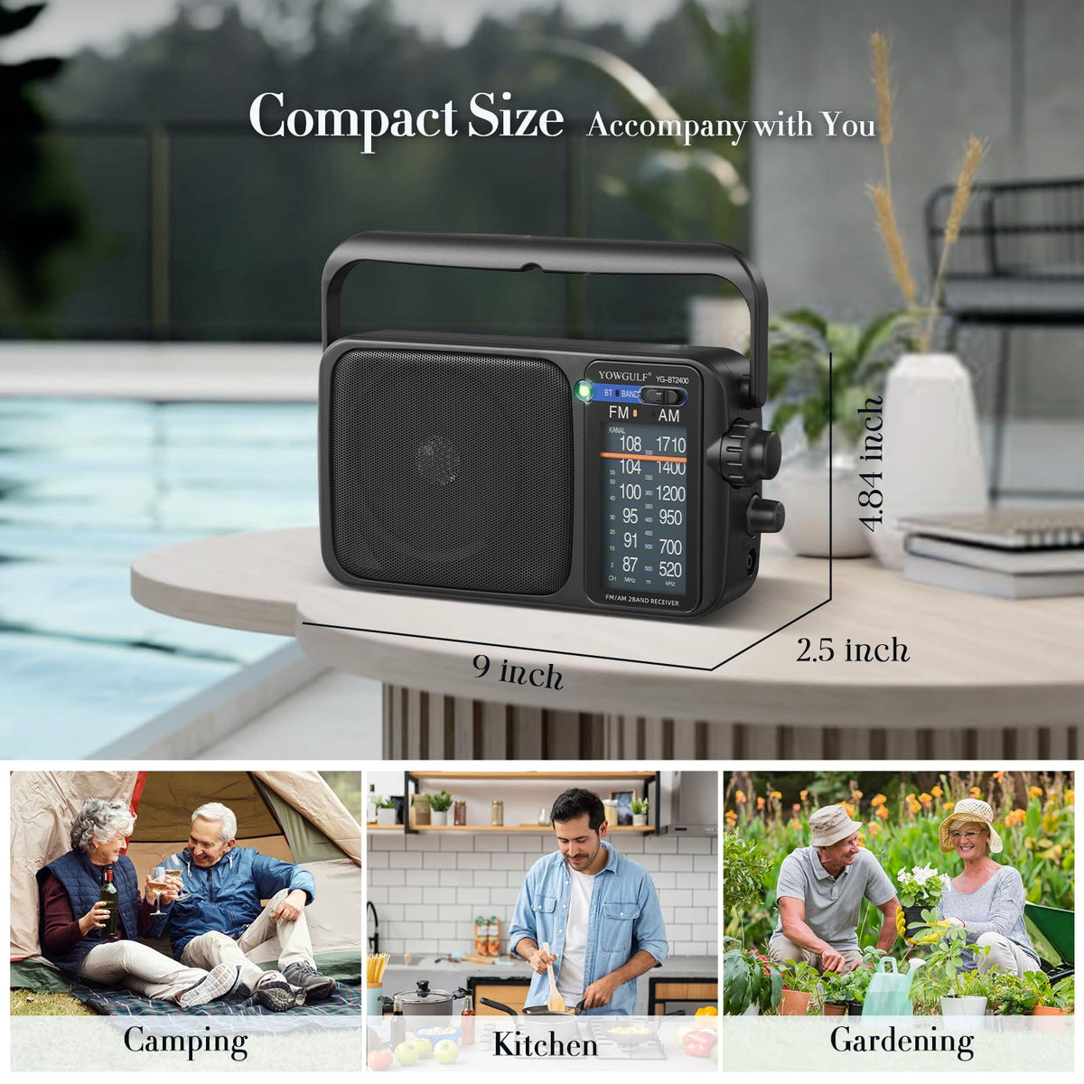 YOWGULF held in hand to show compact size and portability benefit