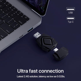 YOWU 4GS 24G dongle connection enables ultra-low latency wireless gaming.