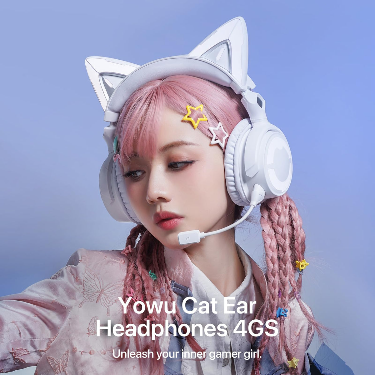 yowujp 4GS dongle and headphones side shot highlighting ultra-low latency wireless connectivity