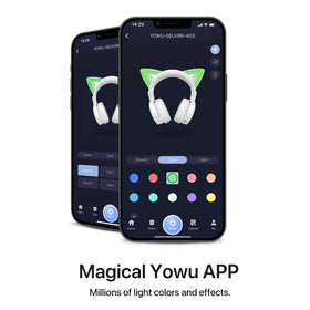 yowujp 4GS RGB lighting on headphones customizable colors for personal style