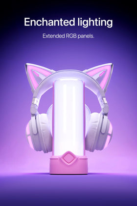 YOWU cat ear headphones built-in microphone for clear in-game chats.