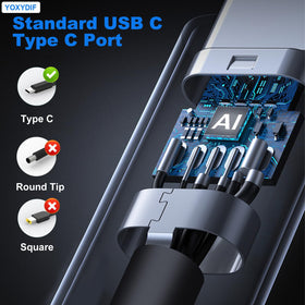 YOXYDIF 45W USB-C charger with included power cord for quick setup.