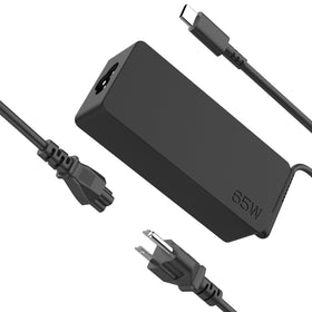 YOXYDIF 65W USB-C laptop charger front view showing compact design for travel and desk use