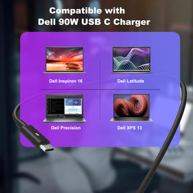 YOXYDIF 90W USB-C charger compatible with Inspiron and Latitude 2-in-1 models.
