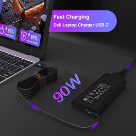 YOXYDIF 90W USB-C charger providing reliable power during long work sessions.