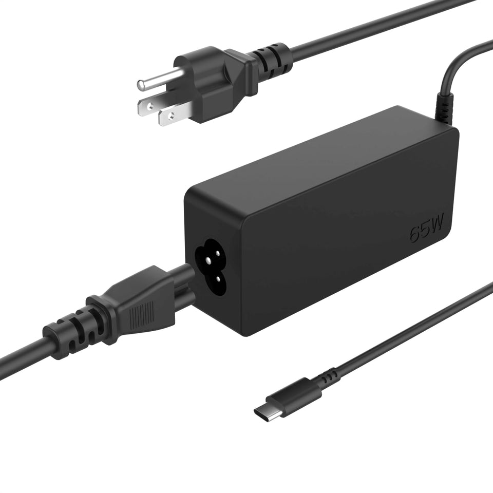 YOXYDIF front view of compact 65W adapter showing sleek housing and portability