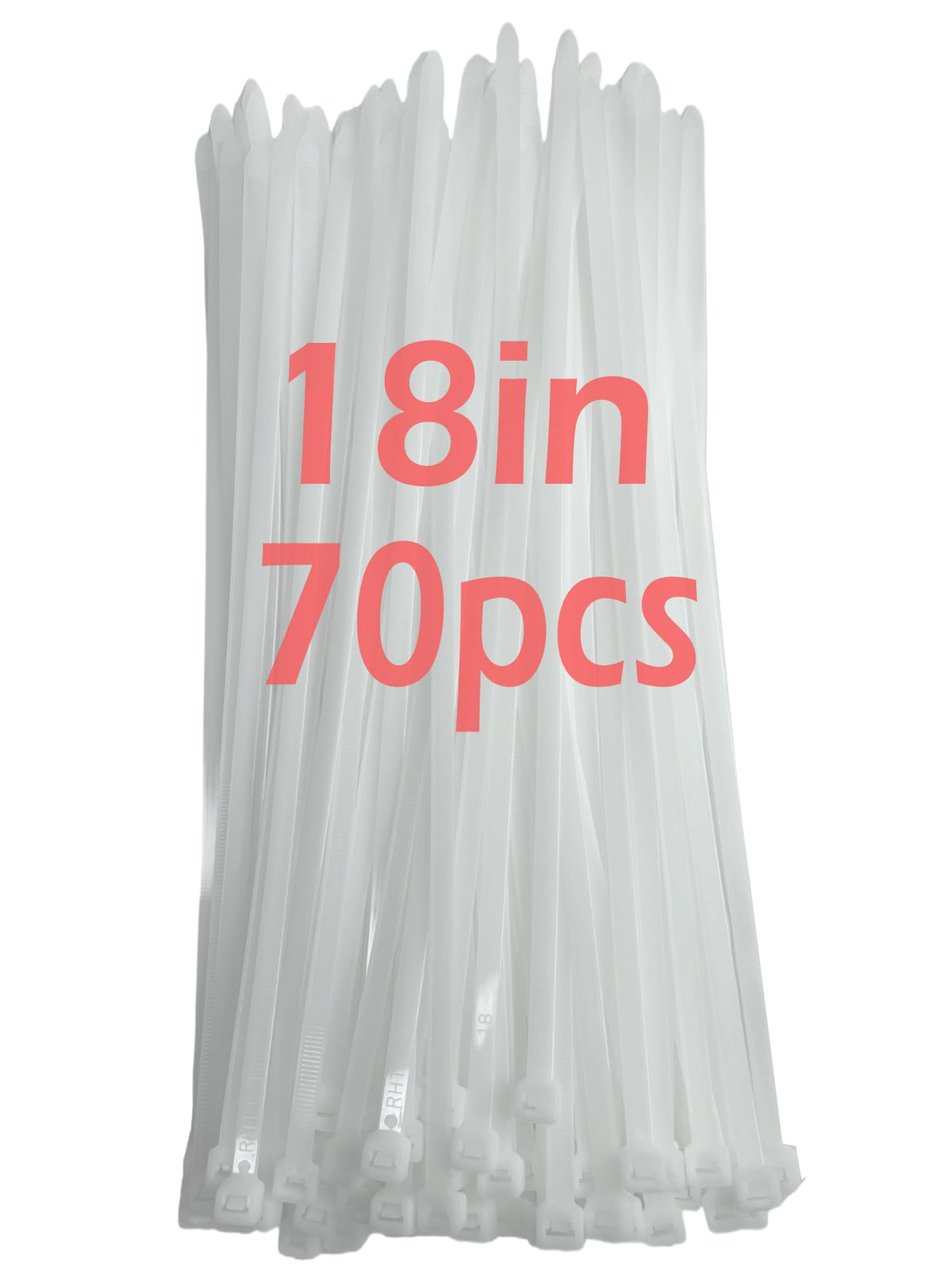 Yoyoellafa 200lb zip ties 18 inch pack, wide view for heavy-duty cable organization