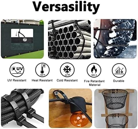 yoyoellafa 250lb tensile nylon zip tie supports heavy-duty installations