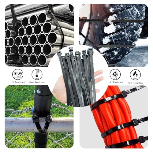Yoyoellafa heat-resistant cable tie withstands sun and cold in outdoor setups.