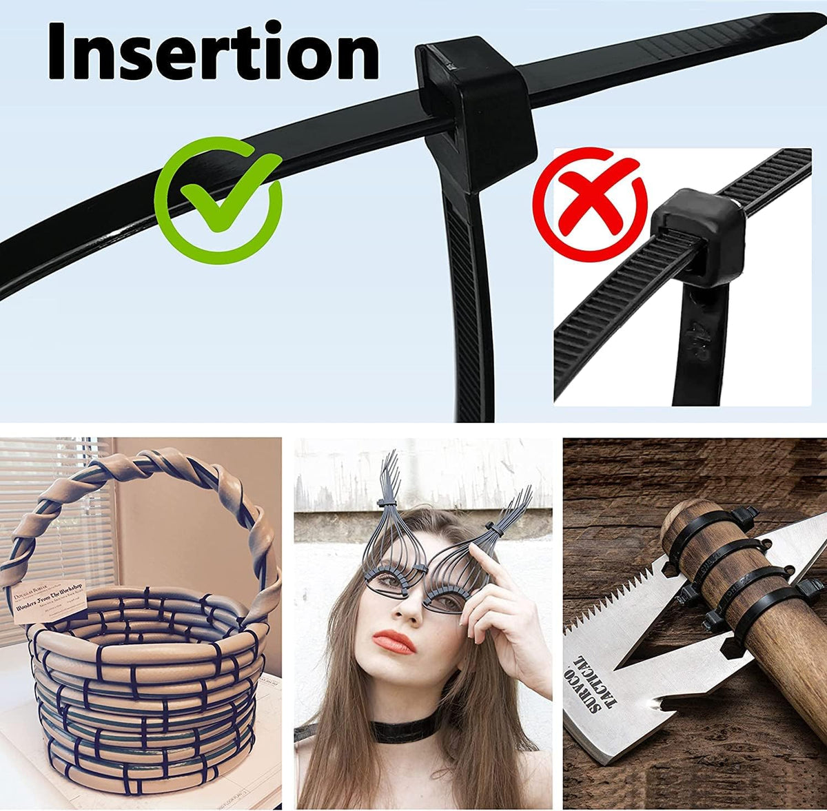 Yoyoellafa heat-resistant zip ties endure wide temperatures for outdoor projects