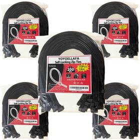 Yoyoellafa heavy-duty zip ties 18 inch pack for outdoor organization