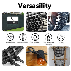 yoyoellafa UV-resistant outdoor zip ties protect cables from sun and rain