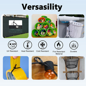 Yoyoellafa reusable zip tie with four-teeth ratchet for reliable reuse.