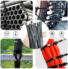 yoyoellafa self-locking zip ties with four-teeth ratchet for secure tightening