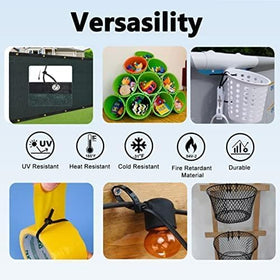 yoyoellafa 100-piece pack of heavy-duty zip ties for DIY and pro use