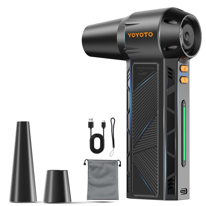yoyoto front view showing compact blower and ergonomic grip for easy handling