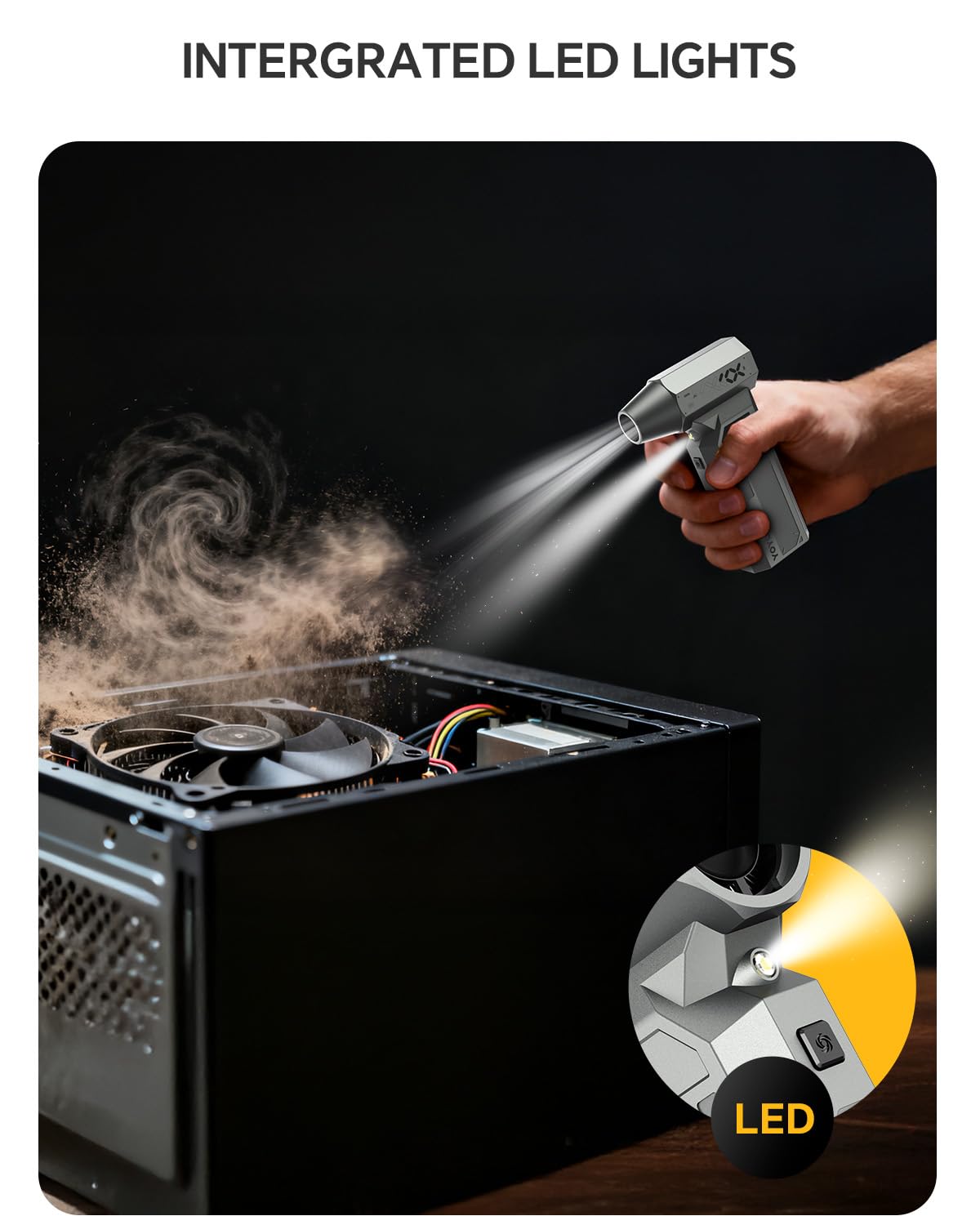 yoyoto cleaning car vent in use demonstrating powerful debris removal