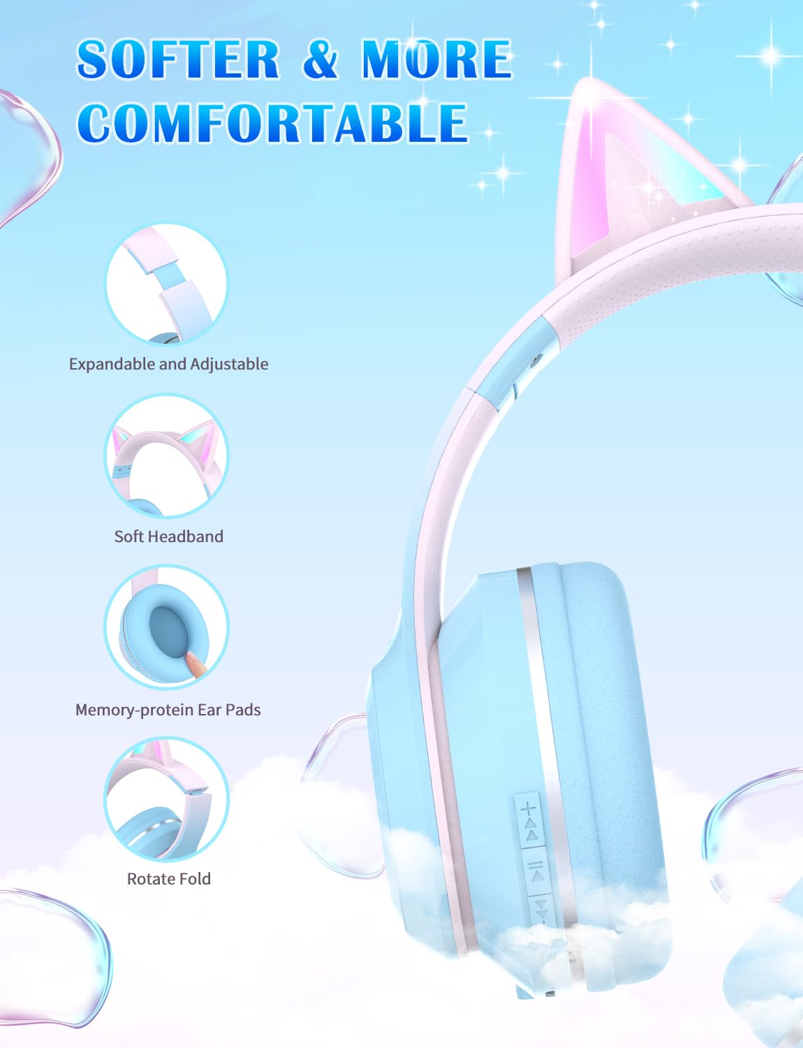YOYOTUNE adjustable headband displayed on scale showing fit flexibility