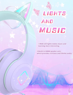 YOYOTUNE close-up of LED cat ear illuminating for playful appeal