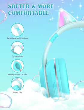 YOYOTUNE ear cushion texture close-up showing soft padded comfort for children's ears