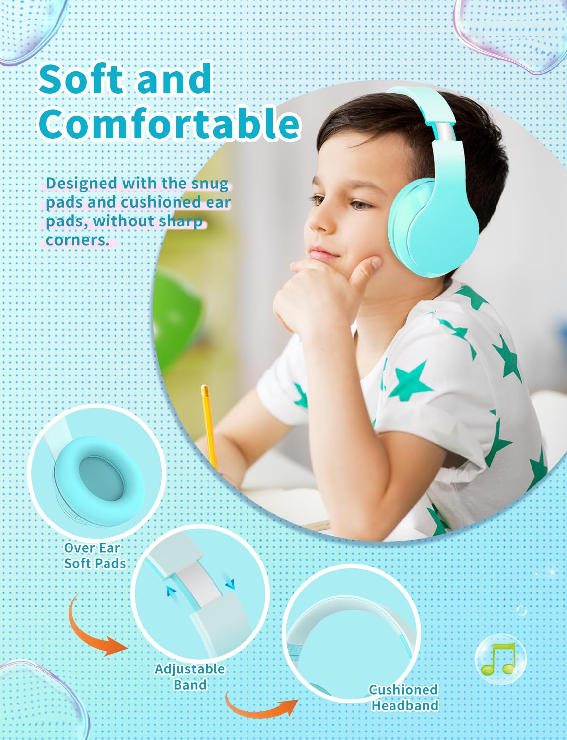 YOYOTUNE folded headphones inside backpack illustrating compact travel convenience