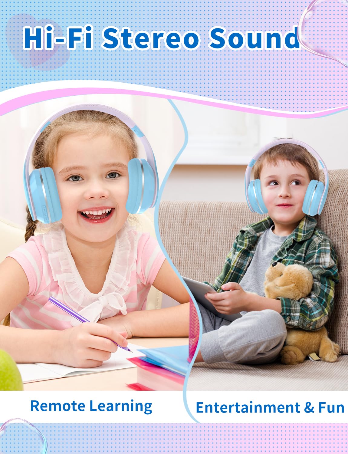 YOYOTUNE in use by a child enjoying audio with microphone for calls