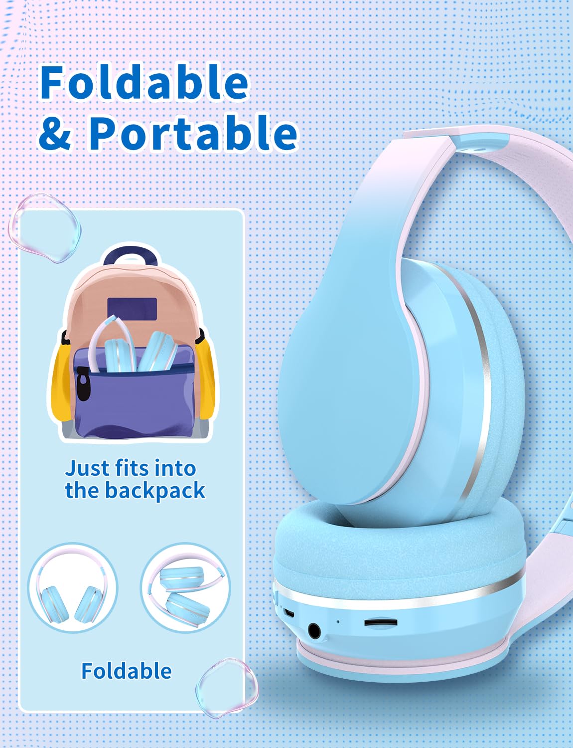 YOYOTUNE next to backpack illustrating compact portable size advantage